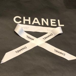 Chanel white ribbon